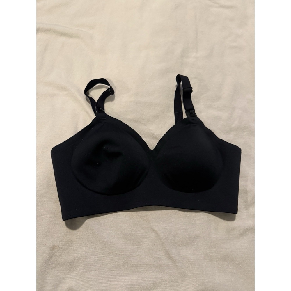 Momcozy Nursing Bra Black Women's Sz M W/Extender